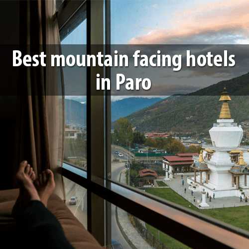 The Best four mountain facing hotels in Paro town!